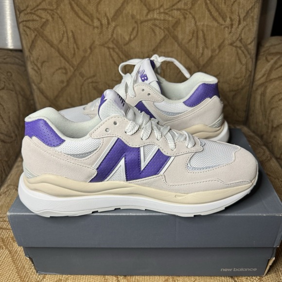 New Balance 57/40‎ Sea Salt Purple Orange Men's 8.5 D M5740SB1 - Picture 2 of 9